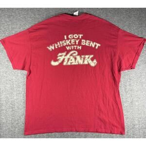 Gildan Hank Williams Jr I Got Whiskey Bent With Hank Tour Shirt Size 2XL Y2K